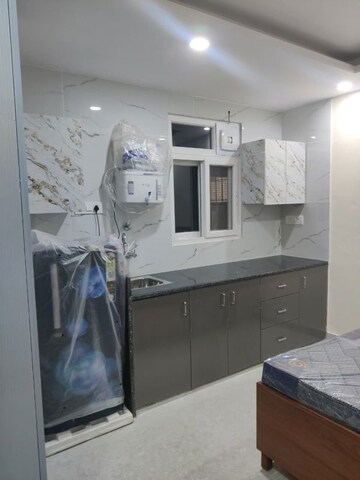 Kitchen in 1 RK Builder Floor at East Of Kailash – for Rent