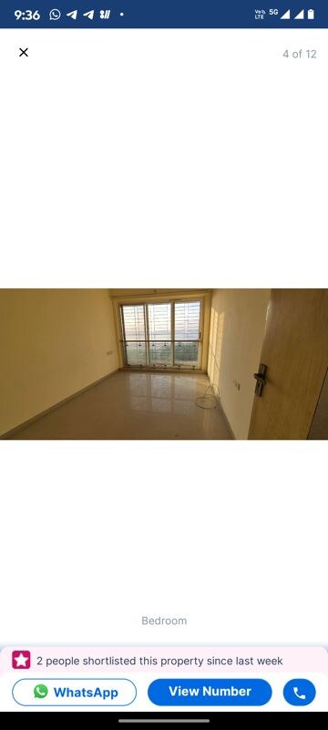 Living Room in 2 BHK Apartment at Ahuja Oceanic, Kandivali West – for Rent