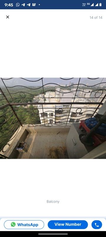 Balcony in 2 BHK Apartment at Charkop - Sector 8 – for Rent