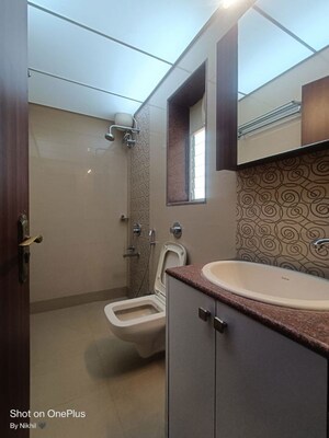 Bathroom in 3 BHK Apartment at K Raheja Vihar, Powai – for Rent