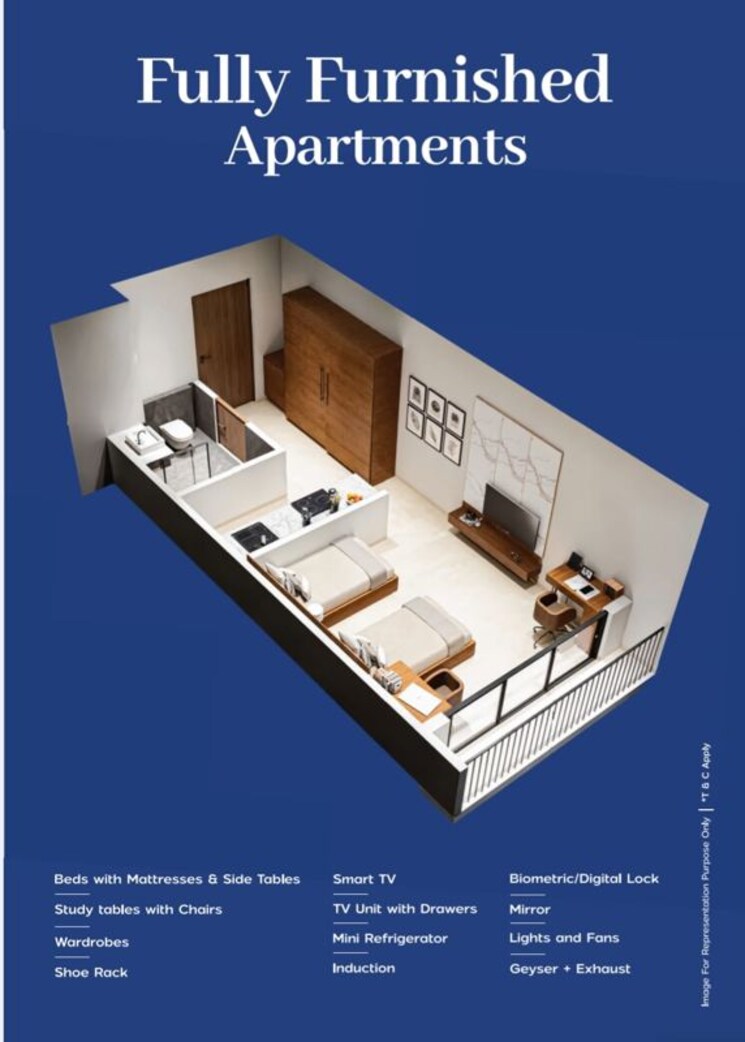 Master Bedroom, sus 1 RK 239 Sq.Ft. Apartment In Sus Pune 9523538