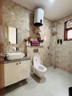 Bathroom in 1 BHK Builder Floor at Neb Sarai – for Rent