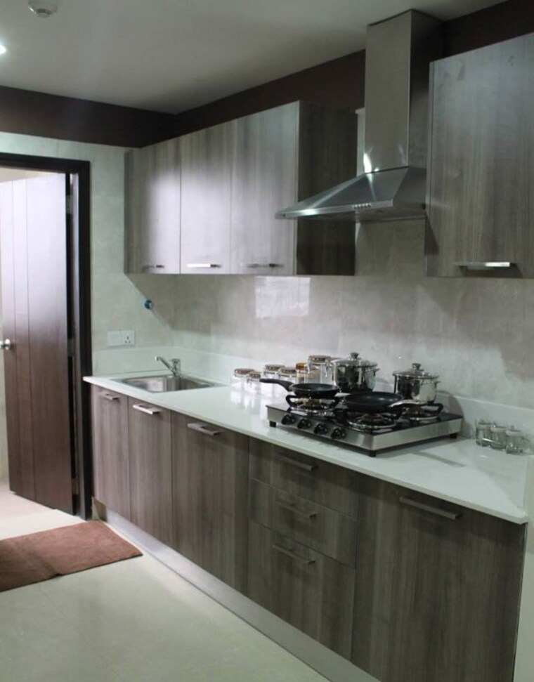 Kitchen, golf-edge 2 Bedroom 1100 Sq.Ft. Apartment In Gachibowli Hyderabad 9820326