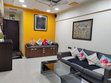 Living Room in 3 BHK Apartment at Riddhi Tower, Malad East – for Rent