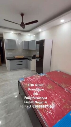 Bedroom in 1 BHK Builder Floor at Lajpat Nagar 4 – for Rent