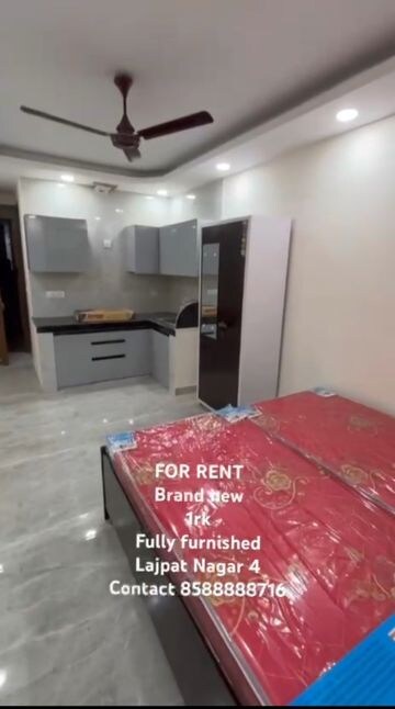 Bedroom in 1 BHK Builder Floor at Lajpat Nagar 4 – for Rent