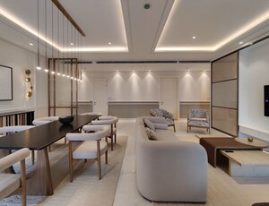 Team Area in 3 BHK Apartment at Bhartiya City Leela Residences, Thanisandra Main Road – for Rent