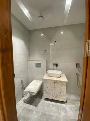 Bathroom in 3 BHK Builder Floor at Sushant Lok I – for Rent