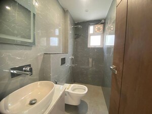 Bathroom in 3 BHK Builder Floor at Boutique Residential Apartments C-220, Malviya Nagar – for Rent