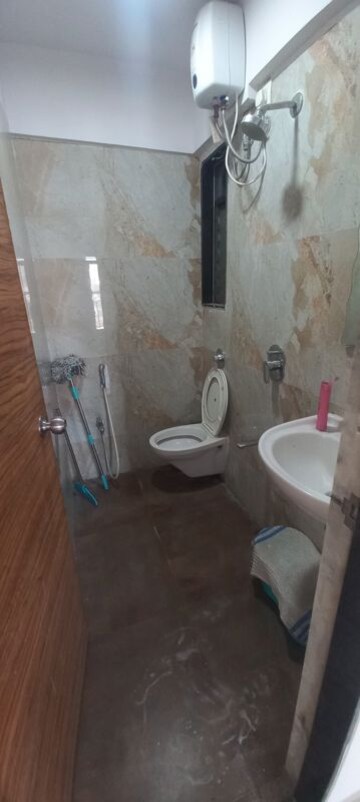 Bathroom in 1 BHK Apartment at Prayag Heights, Dindoshi – for Rent