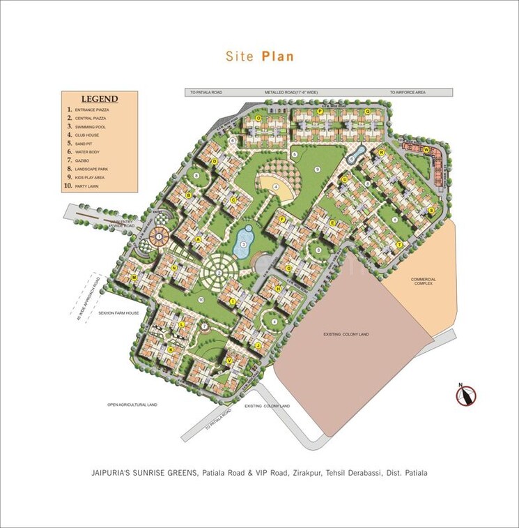 Master Plan, jaipurias-sunrise-greens-zirakpur 2 Bedroom 1288 Sq.Ft. Apartment In Vip Road Zirakpur 9810645