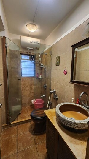 Bathroom in 1 BHK Apartment at Lokhandwala Residency, Worli – for Rent