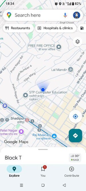 1 RK Builder Floor – Map Location View at Baljit Nagar - for Sale