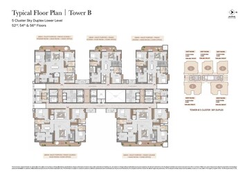 Floor Plan in 3.5 BHK Apartment at Brigade Gateway, Kokapet – for Sale