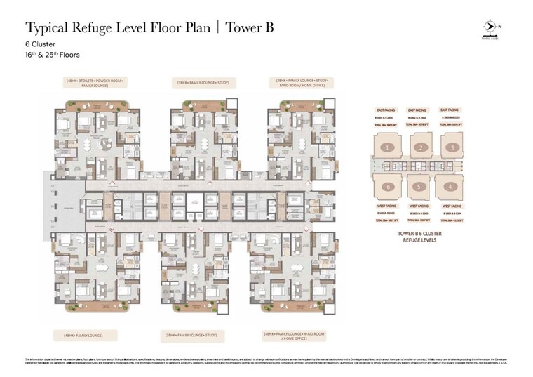 Floor Plan, brigade-gateway 3.5 Bedroom 3064 Sq.Ft. Apartment In Kokapet Hyderabad 9824494