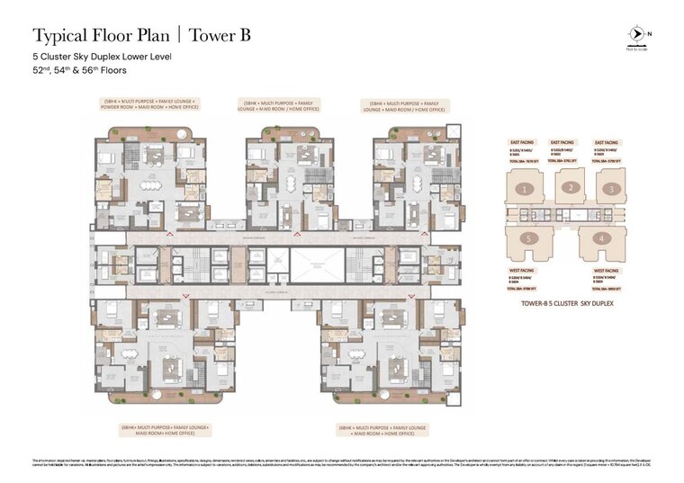 Floor Plan, brigade-gateway 3.5 Bedroom 3064 Sq.Ft. Apartment In Kokapet Hyderabad 9824494
