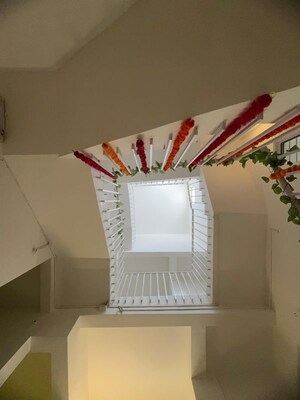 Staircase in 3 BHK Apartment at Yashwin Supernova, Wakad – for Rent