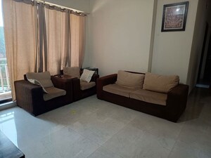 Living Room in 3 BHK Apartment at Harmony Sky Suites, Ghodbunder Road – for Rent