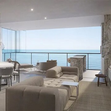 Living Room in 3 BHK Apartment at Prestige Nautilus, Worli Sea Face – for Sale