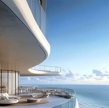 Staircase in 3 BHK Apartment at Prestige Nautilus, Worli Sea Face – for Sale