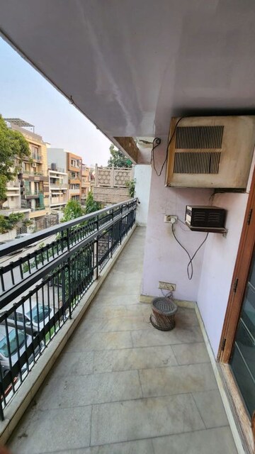 Balcony in 3 BHK Builder Floor at Greater Kailash – for Rent