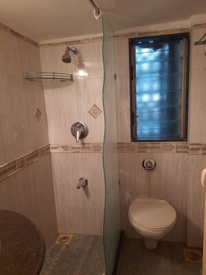 Bathroom in 3 BHK Apartment at Morumal Mansion, Khar West – for Rent