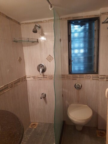 Bathroom in 3 BHK Apartment at Morumal Mansion, Khar West – for Rent