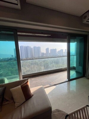 Balcony in 4 BHK Apartment at Kalpataru Immensa, Kolshet Road – for Rent