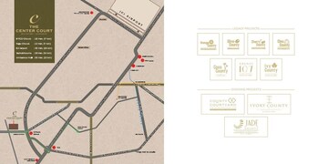 3 BHK Apartment – Map Location View at The Center Court, Sector 88a - for Sale