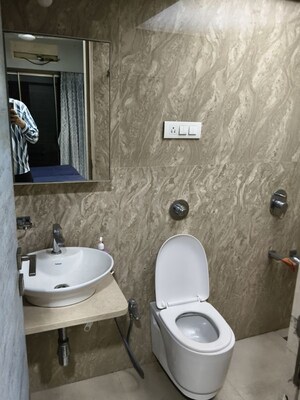 Bathroom in 2 BHK Apartment at Kabra Paradise, Andheri West – for Rent