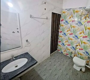 Bathroom in 3 BHK Apartment at Gomti Nagar – for Rent