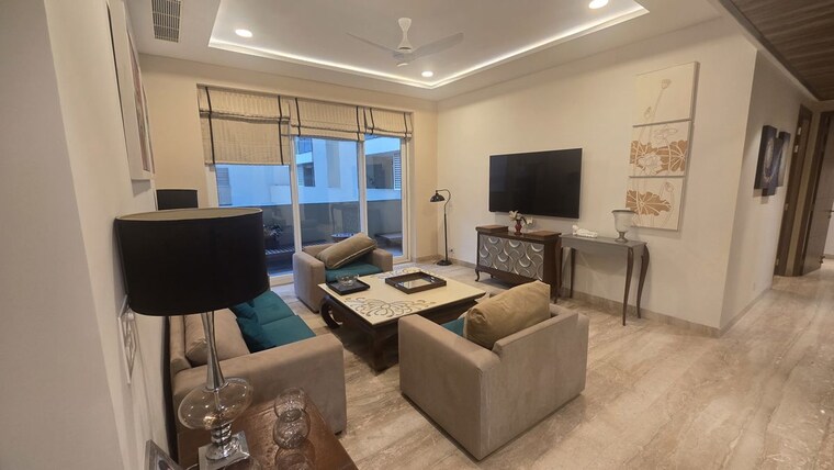 Living Room, ambience-creacions 4 Bedroom 3975 Sq.Ft. Apartment In Sector 22 Gurgaon 9825943