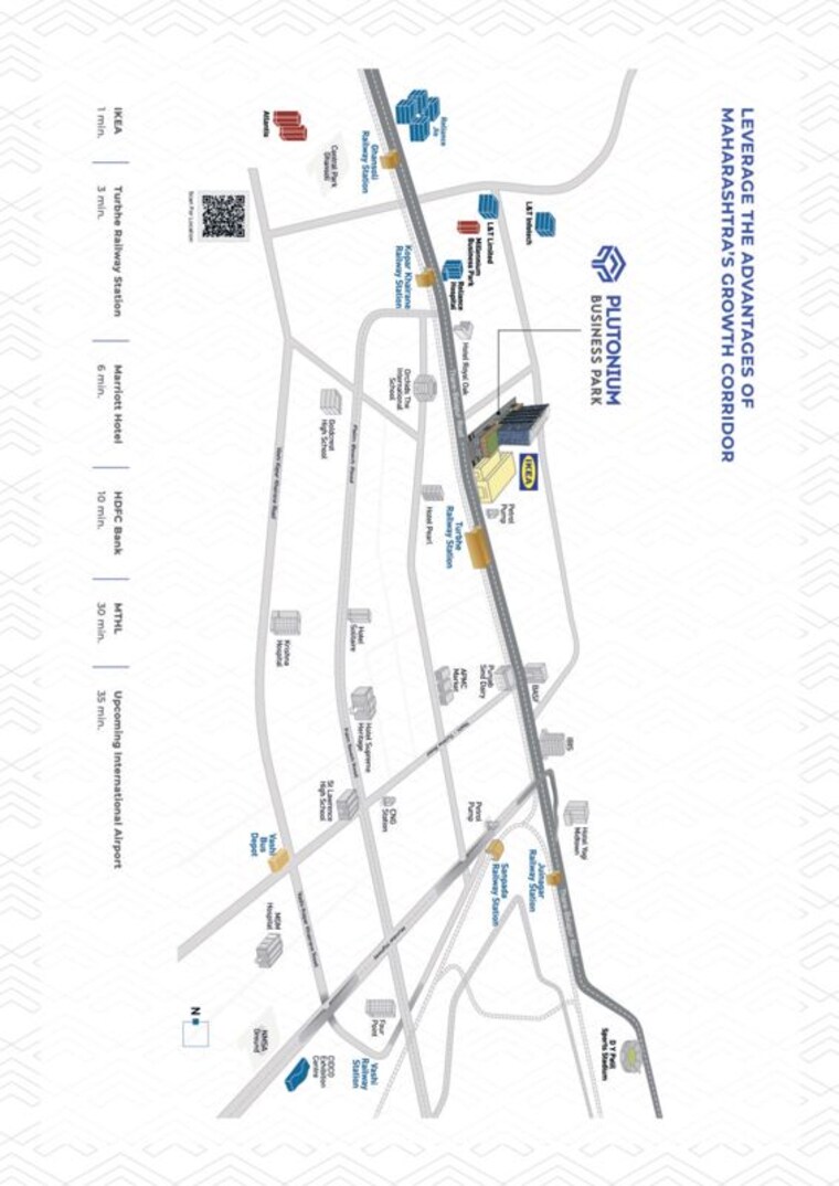 Map Location, plutonium-business-park Commercial Office Space 2920 Sq.Ft. In Turbhe Navi Mumbai 9825954