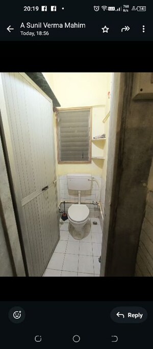 Bathroom in 1 BHK Apartment at Mahim West – for Rent