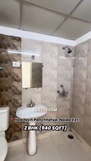 Bathroom in 2 BHK Apartment at Habitech Panch Tatva, Tech Zone 4 Greater Noida – for Sale
