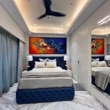 Bedroom in 4 BHK Apartment at Omkar 1973, Century Bazar – for Rent