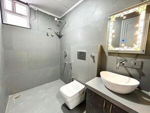 Bathroom in 3 BHK Apartment at Mansarovar – for Rent