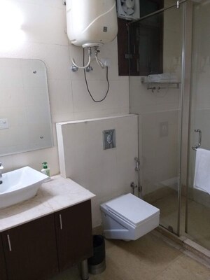 Bathroom in 3 BHK Builder Floor at Greater Kailash I – for Rent