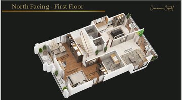 Floor Plan in 4 BHK Villa at Royal Cinnamon Citadel, Badamanavarthekaval – for Sale
