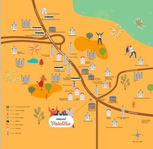 4 BHK Apartment – Map Location View at Brigade Valencia, Electronic City - for Sale