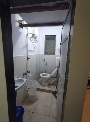 Bathroom in 1 RK Apartment at Pratap CHS, Santacruz East – for Rent