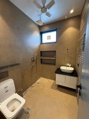 Bathroom in 2 BHK Builder Floor at Chattarpur – for Rent