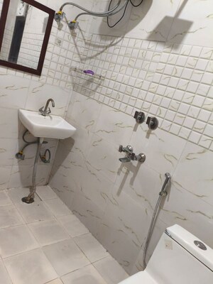 Bathroom in 2 BHK Builder Floor at Vasant Kunj – for Rent