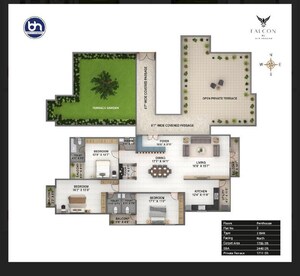 Floor Plan in 3 BHK Apartment at Bhavisha Falcon, Sarjapur – for Sale