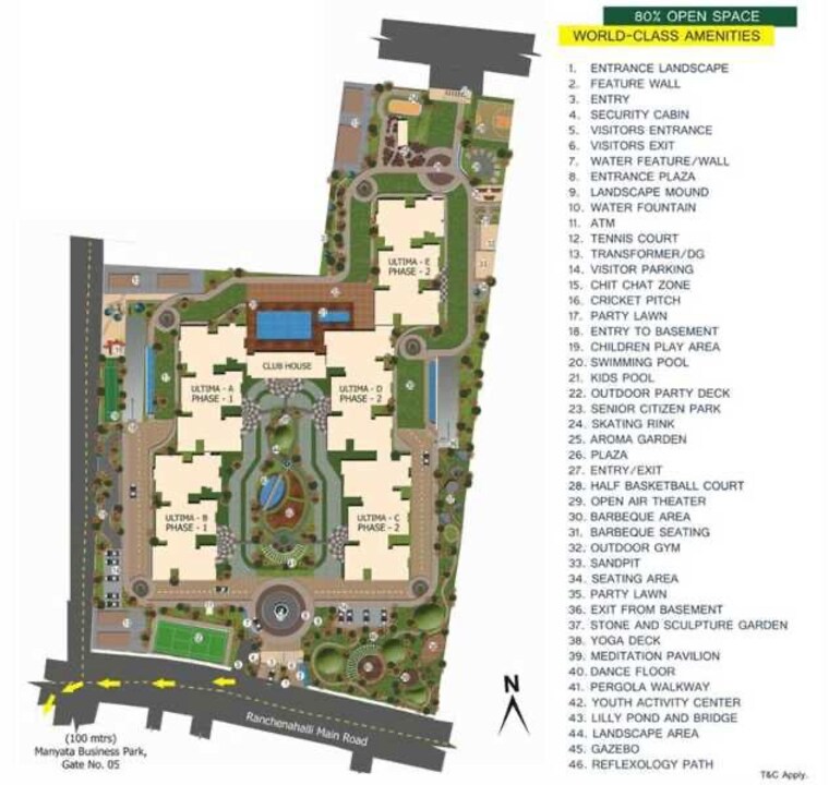 Master Plan, sai-kalyan-ultima 2 Bedroom 1030 Sq.Ft. Apartment In Thanisandra Bangalore 9826931