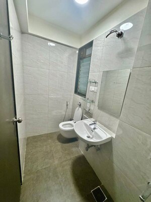 Bathroom in 2 BHK Apartment at Chandak 34 Park Estate, Goregaon West – for Rent
