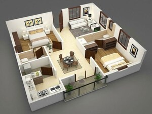 Floor Plan in 2 BHK Villa at Nandini Layout – for Sale