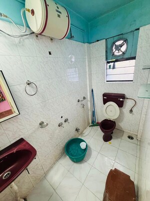 Bathroom in 2 BHK Apartment at Samarth CHS Bhusari Colony, Kothrud – for Rent