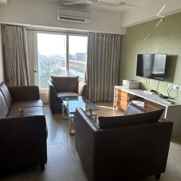 Living Room in 3 BHK Apartment at Bandra Kurla Complex – for Rent