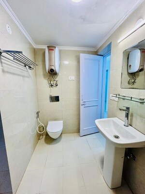 Bathroom in 2.5 BHK Apartment at Maharishi Dayanand CGHS, Vasant Kunj – for Rent